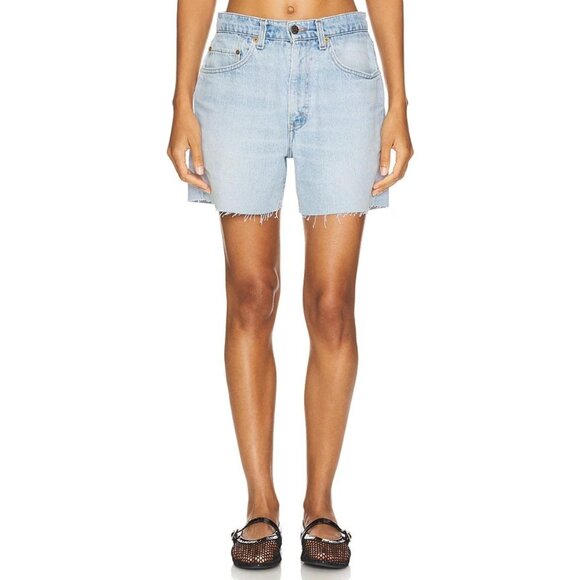 aligrace Long Baggy Shorts Light Blue - Picture 1 of 5